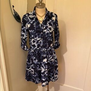 GAP Navy and White Mini Dress